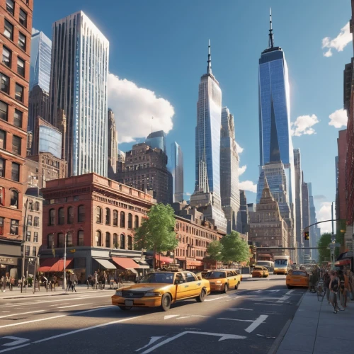 hoboken condos for sale,new york,hudson yards,manhattan,new york streets,1wtc,1 wtc,newyork,new york skyline,one world trade center,ny,new york city,world trade center,3d rendering,manhattan skyline,freedom tower,wtc,skyscrapers,tall buildings,concept art,Photography,General,Realistic