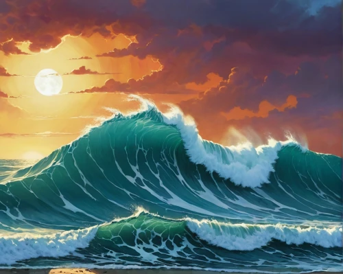 ocean background,ocean waves,seascape,japanese waves,ocean,tidal wave,sea landscape,big wave,sea,waves,big waves,sun and sea,rogue wave,wave,world digital painting,japanese wave,water waves,tsunami,sea ​​side,sea storm,Conceptual Art,Fantasy,Fantasy 07