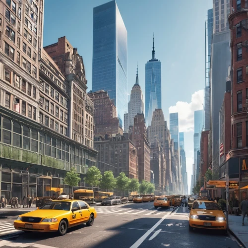 new york,new york streets,1wtc,1 wtc,newyork,new york taxi,manhattan,world trade center,one world trade center,taxicabs,hudson yards,ny,new york city,tall buildings,new york skyline,manhattan skyline,city scape,skyscrapers,big apple,nyc,Photography,General,Realistic