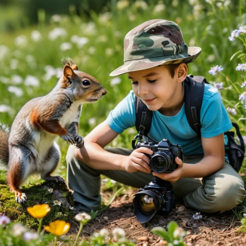 nature photographer,photographing children,photographer,wildlife biologist,animal photography,camera photographer,photo contest,girl and boy outdoor,children's photo shoot,child fox,taking photo,small animals,national geographic,wildlife,taking picture,mirrorless interchangeable-lens camera,eastern chipmunk,squirrels,portrait photographers,photos of children,Photography,General,Realistic