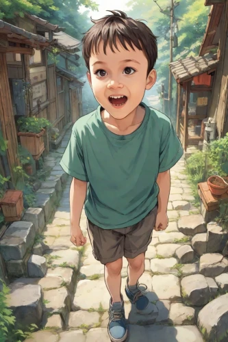 studio ghibli,children's background,cute cartoon character,kids illustration,world digital painting,child crying,child boy,my neighbor totoro,anime cartoon,game illustration,child portrait,little kid,child in park,small child,child,little child,a child,osomatsu,animation,child playing,Digital Art,Comic