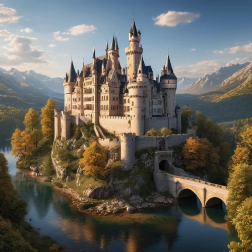 fairy tale castle,fairytale castle,water castle,fairy tale castle sigmaringen,gold castle,medieval castle,knight's castle,fairytale,castel,fantasy picture,a fairy tale,castles,fairy tale,castle of the corvin,castle,neuschwanstein castle,hogwarts,fantasy world,3d fantasy,children's fairy tale,Photography,General,Natural