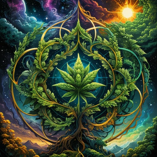 tree of life,celtic tree,colorful tree of life,mother earth,flourishing tree,magic tree,earth chakra,anahata,the branches of the tree,mother nature,green tree,hemp family,sacred geometry,psychedelic art,fractals art,legalization,pachamama,tree toppers,hemp,plant community,Illustration,Realistic Fantasy,Realistic Fantasy 25