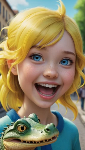 rapunzel,elsa,princess anna,cgi,cute cartoon character,disney character,animated cartoon,a girl's smile,children's background,tangled,zookeeper,fairy tale character,3d fantasy,tiana,wonder gecko,clay animation,little crocodile,digital compositing,b3d,3d rendered,Illustration,Abstract Fantasy,Abstract Fantasy 06