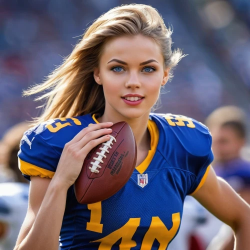 sports girl,touch football (american),football player,nfl,sexy athlete,cheerleader,touch football,flag football,sports jersey,gridiron football,sports uniform,rams,football,sporty,running back,national football league,playing sports,sprint football,sports,athlete,Photography,General,Realistic