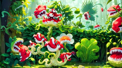 flower booth,flower shop,cartoon flowers,trumpet creepers,garden door,aquarium decor,balcony garden,garden of plants,garden decoration,plants,mural,tunnel of plants,climbing garden,floral corner,jungle,flower boxes,aquarium,garden decor,cartoon video game background,garden shed,Anime,Anime,Traditional