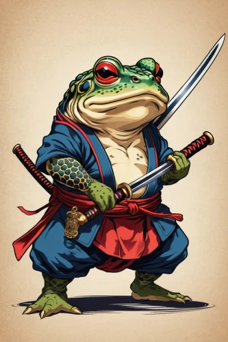 bufo,bullfrog,frog king,woman frog,true toad,kobold,goki,frog background,man frog,frog man,true frog,beaked toad,frog prince,frog figure,frog,frog through,swordsman,samurai fighter,kenjutsu,samurai