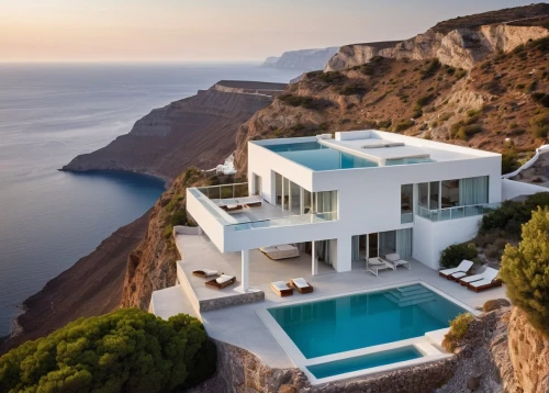 luxury property,greek island,santorini,holiday villa,beautiful home,greece,luxury real estate,luxury home,dunes house,greek islands,pool house,capri,house by the water,modern house,private house,cliffs ocean,mediterranean,hellenic,oia,modern architecture,Photography,General,Realistic