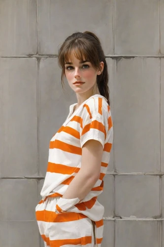 horizontal stripes,pregnant girl,striped background,girl in t-shirt,ron mueck,child portrait,girl in a historic way,child girl,girl in a long,pregnant woman,children's background,prisoner,fetus ribs,portrait background,the little girl,girl on the stairs,girl in cloth,stripes,girl with cloth,little girl,Digital Art,Poster