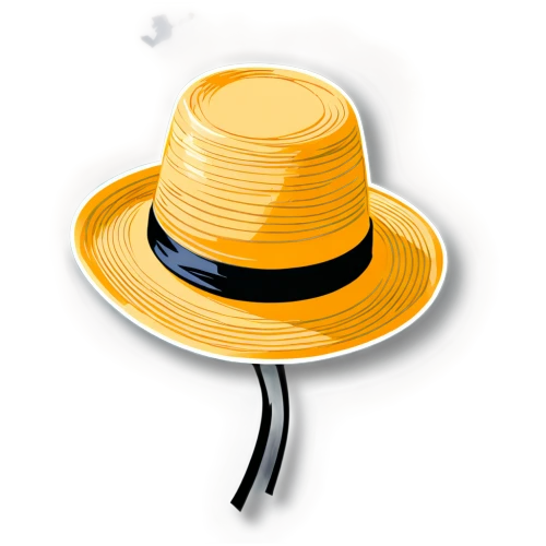 yellow sun hat,fedora,straw hat,hat,sombrero,straw hats,panama hat,the hat-female,witch's hat icon,stovepipe hat,ordinary sun hat,trilby,sun hat,conical hat,mans hat,high sun hat,men hat,top hat,doctoral hat,hat filcowy,Unique,Design,Sticker