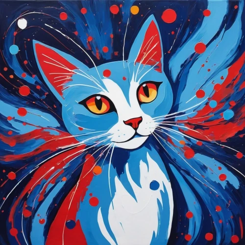 cat on a blue background,cat vector,blue eyes cat,cat with blue eyes,glass painting,cartoon cat,calico cat,watercolor cat,american wirehair,cat portrait,cat image,american bobtail,blue painting,feline,chinese pastoral cat,japanese bobtail,american curl,cat european,oil painting on canvas,cat-ketch,Art,Artistic Painting,Artistic Painting 42