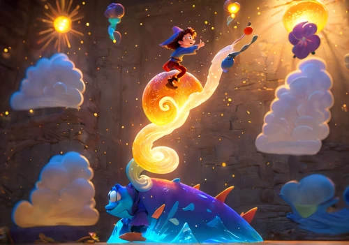 aladdin,fantasia,mermaid background,show off aurora,fairy lanterns,magical adventure,fairy galaxy,firedancer,3d fantasy,magical,rapunzel,fairy chimney,winter festival,diwali banner,elves flight,birth of christ,fire dancer,fairy world,celestial event,fire-eater,Anime,Anime,Cartoon