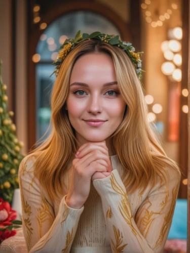 beautiful girl with flowers,girl in flowers,christmas angel,belarus byn,girl in a wreath,christmas flower,christmas woman,blonde girl with christmas gift,retro christmas girl,ukrainian,romantic portrait,portrait background,christmas photo,christmas girl,floral background,flower background,social,flower of christmas,christmas,christmas picture,Photography,Artistic Photography,Artistic Photography 08