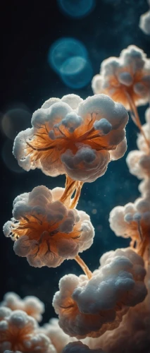underwater landscape,mushroom landscape,water lilies,sea jellies,soft coral,cloud mushroom,jellyfishes,coral fungus,underwater background,chrysanthemum background,water lotus,white water lilies,aquatic plants,soft corals,floating islands,jellyfish,stamens,water scape,sea carnations,aquatic plant,Photography,General,Cinematic