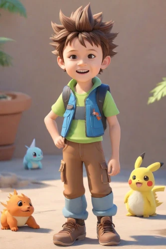 cute cartoon character,clay animation,character animation,kid hero,overall,toy's story,pokémon,main character,skylander giants,disney character,syndrome,hedgehog child,clay,animator,blue-collar worker,toy story,lilo,animated cartoon,plush figures,characters,Digital Art,3D