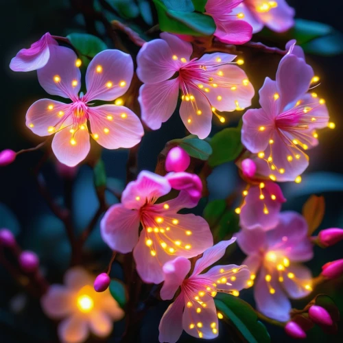 night-blooming jasmine,luminous garland,night scented jasmine,bokeh lights,fairy lanterns,fruit blossoms,fairy lights,bright flowers,pink plumeria,jasmine flowers,bokeh hearts,japanese flowering crabapple,lei flowers,tea-lights,colorful flowers,plumeria,lantern plant,tree blossoms,jasmine blossom,colorful light,Photography,Artistic Photography,Artistic Photography 02