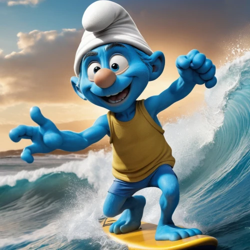 surfing,smurf figure,surfer,surfboat,surf,smurf,surfboard,god of the sea,surfboard shaper,el mar,sea god,surfers,water sports,braking waves,cute cartoon character,blue hawaii,bodyboarding,stand up paddle surfing,mascot,surf kayaking,Photography,General,Realistic