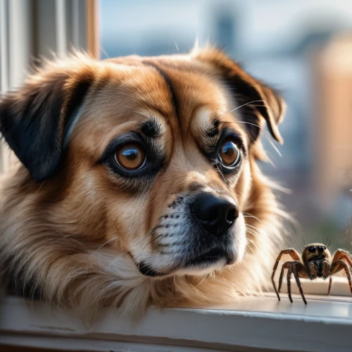 jumping spider,tibetan spaniel,arachnophobia,spider the golden silk,animal photography,vigilant dog,dog photography,dog-photography,puggle,widow spider,pet,home pet,dog,spiders,spider,companion dog,arachnid,home security,guard dog,pekingese,Photography,General,Natural