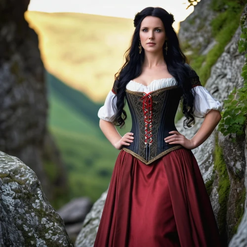 celtic queen,celtic woman,red tunic,bodice,carpathians,folk costume,catarina,princess sofia,fantasy woman,scottish,female doctor,snow white,red coat,barmaid,queen of hearts,lena,women's clothing,queen anne,a charming woman,women clothes,Photography,General,Realistic