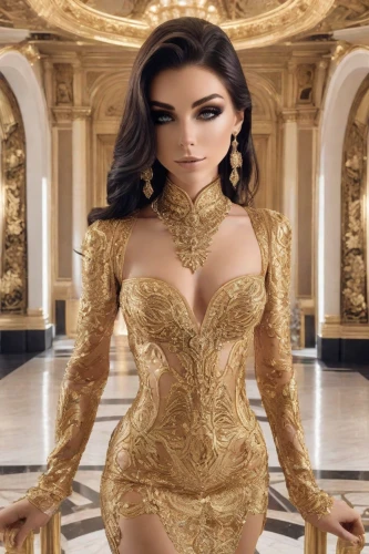 gold colored,agent provocateur,latex clothing,masquerade,elegant,persian,lira,mary-gold,gold color,gold mask,gold jewelry,cleopatra,royal lace,elegance,vegas,sofia,golden weddings,gold glitter,burlesque,bodysuit,Photography,Realistic