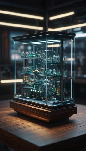 terrarium,mechanical puzzle,display case,vitrine,barebone computer,3d render,cinema 4d,cosmetics counter,computer art,computer cluster,laboratory oven,spy-glass,cyclocomputer,digital safe,scientific instrument,jukebox,render,apothecary,glass window,temperature display,Photography,General,Sci-Fi