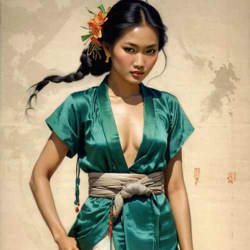 vietnamese woman,vintage asian,oriental girl,geisha girl,oriental princess,chinese art,asian woman,oriental painting,geisha,japanese woman,mulan,asian costume,fashion illustration,oriental,chinese style,han thom,japanese art,polynesian girl,jasmine blossom,orientalism,Illustration,Japanese style,Japanese Style 21