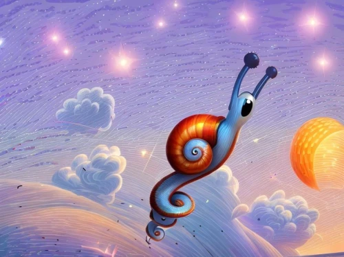 snail,violinist violinist of the moon,snails,spiral background,kawaii snails,nut snail,cg artwork,whirl,astronomer,nautilus,snails and slugs,constellation lyre,astral traveler,sea snail,mermaid scales background,swirly orb,gastropod,cirque du soleil,deep sea nautilus,flying seeds,Common,Common,Cartoon