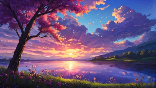 purple landscape,landscape background,fantasy landscape,beautiful landscape,meadow landscape,nature landscape,splendid colors,springtime background,colorful background,beauty scene,background colorful,evening lake,fantasy picture,spring background,blooming field,dusk background,beautiful lake,full hd wallpaper,landscapes beautiful,landscape nature,Photography,General,Natural