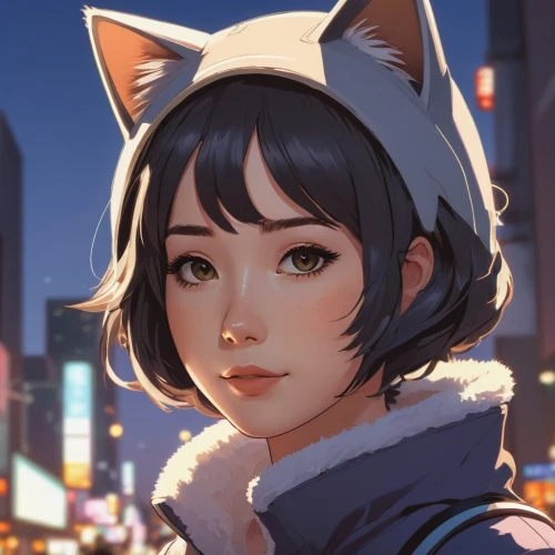 street cat,kitsune,cat ears,city ​​portrait,cat's eyes,cute fox,fox,cat eyes,cat vector,domestic short-haired cat,stray cat,hinata,shibuya,alley cat,cat,portrait background,fuki,hong,kitty,tokyo city,Conceptual Art,Daily,Daily 08