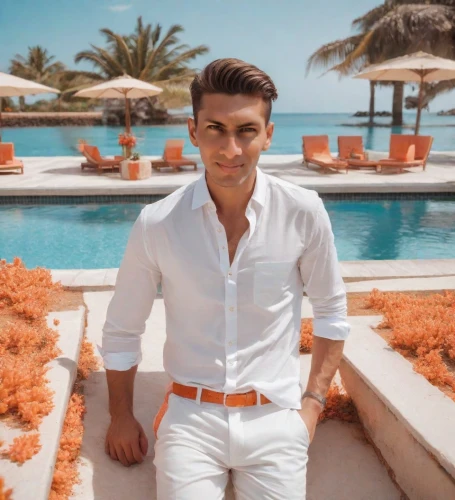 white shirt,abdel rahman,cristiano,resort,white clothing,love island,mykonos,maldives,mediterranean,young model istanbul,khan el kalili,mexican,hotel riviera,itamar kazir,algarve,club med,dress shirt,beyaz peynir,the hotel beach,beach background,Photography,Realistic