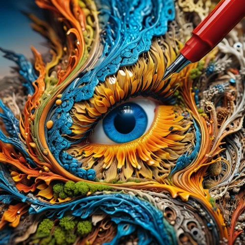 peacock eye,fractals art,colourful pencils,meticulous painting,pencil art,abstract eye,painted dragon,fantasy art,eye,colored pencil background,chinese dragon,glass painting,cosmic eye,hand painting,psychedelic art,mandala art,peacock,painting technique,ojos azules,art painting,Photography,General,Realistic