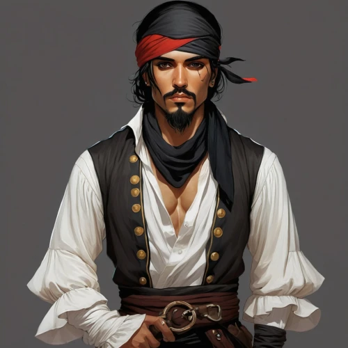 pirate,pirate treasure,pirates,piracy,jolly roger,caravel,east indiaman,pirate flag,male character,musketeer,rum,naval officer,merchant,conquistador,seafarer,galleon,mariner,ship doctor,bedouin,brown sailor,Illustration,Realistic Fantasy,Realistic Fantasy 07