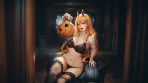doll looking in mirror,neo-burlesque,kat,bunny,agent provocateur,in the door,nami,see-through clothing,centaur,anime 3d,harley quinn,in the mirror,kitsune,fran,masquerade,sexpuppe,eve,deco bunny,fennec,pet