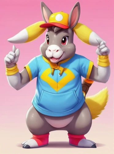 cangaroo,mascot,hog xiu,domestic rabbit,aardvark,the mascot,pubg mascot,banjo bolt,jackrabbit,thumper,deco bunny,bunga,chinchilla,jack rabbit,rataplan,bunny,ox,no ear bunny,nikuman,babi panggang,Illustration,Japanese style,Japanese Style 02