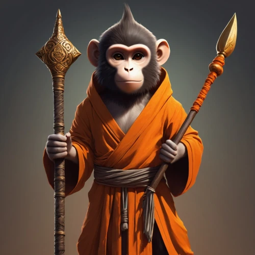 monk,indian monk,monkey soldier,primate,the monkey,monkey,buddhist monk,war monkey,barbary monkey,hanuman,monkey gang,ape,monkey banana,chimpanzee,monkeys band,monkey island,macaque,sadhus,sadhu,orangutan,Conceptual Art,Fantasy,Fantasy 02
