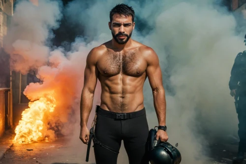 fireman,fire fighter,firefighter,fitness professional,personal trainer,athletic body,fitness model,fitness coach,car mechanic,auto mechanic,kettlebell,stunt performer,fireman's,fire-fighting,football player,abdominals,kettlebells,mechanic,athletic,fitness