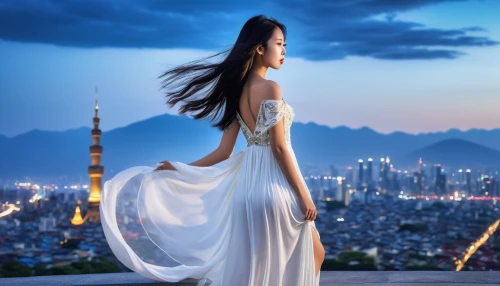 girl in a long dress,girl in a long dress from the back,oriental princess,evening dress,oriental longhair,girl in white dress,oriental girl,miss vietnam,celtic woman,long dress,japan's three great night views,asian semi-longhair,asian woman,asian vision,orientalism,landscape background,bridal clothing,china massage therapy,white silk,asia girl,Photography,General,Realistic