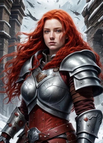 female warrior,joan of arc,heroic fantasy,red-haired,dwarf sundheim,paladin,red,eufiliya,elaeis,fantasy woman,warrior woman,strong woman,swordswoman,massively multiplayer online role-playing game,catarina,celtic queen,strong women,rossa,fiery,sterntaler