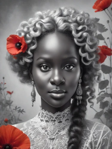 african woman,african american woman,afro american girls,beautiful african american women,afro-american,fantasy portrait,afroamerican,tiana,afro american,black woman,girl in a wreath,nigeria woman,flower girl,world digital painting,mystical portrait of a girl,african art,digital painting,african daisies,girl in a historic way,african