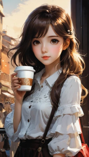 coffee background,woman drinking coffee,drinking coffee,cappuccino,cute coffee,coffee can,coffee,parisian coffee,coffee tea illustration,a cup of coffee,cup coffee,hot coffee,drink coffee,java coffee,cup of coffee,macchiato,tea drinking,female doll,woman at cafe,holding cup,Conceptual Art,Fantasy,Fantasy 11