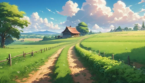 countryside,rural landscape,landscape background,farm landscape,home landscape,farm background,meadow landscape,green landscape,green fields,studio ghibli,rural,farm,green meadow,plains,rolling hills,blooming field,summer day,french digital background,country side,fields,Photography,General,Realistic