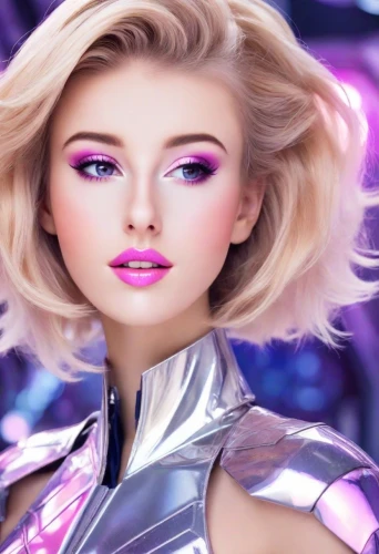 barbie doll,barbie,doll's facial features,realdoll,artificial hair integrations,airbrushed,fashion dolls,cosmetic brush,pink-purple,pink beauty,purple and pink,women's cosmetics,female doll,light purple,dahlia pink,purple background,fashion doll,pink background,purple,cosmetic