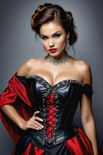 social,queen of hearts,corset,bodice,miss circassian,ball gown,gothic fashion,burlesque,vampire woman,hipparchia,crinoline,gothic woman,quinceanera dresses,victorian lady,gothic dress,fairy tale character,gothic portrait,women fashion,celtic queen,red gown,Photography,General,Cinematic