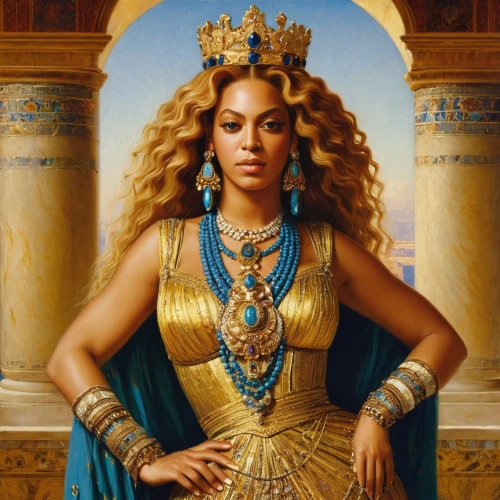 queen,queen bee,queen crown,queen s,royalty,official portrait,golden crown,cleopatra,mogul,goddess of justice,excellence,a woman,gold crown,icon,the ruler,priestess,monarchy,goddess,nile,african american woman,Art,Classical Oil Painting,Classical Oil Painting 42