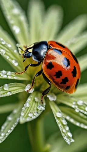 ladybug,ladybird beetle,asian lady beetle,leaf beetle,two-point-ladybug,garden leaf beetle,ladybird,coccinellidae,rose beetle,hatching ladybug,ladybugs,soldier beetle,lady bug,jewel bugs,macro photography,flea beetle,jewel beetles,coleoptera,brush beetle,forest beetle,Photography,General,Realistic