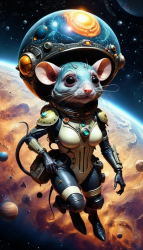 dormouse,jerboa,rocket raccoon,violinist violinist of the moon,cosmonaut,lab mouse icon,space tourism,sci fiction illustration,color rat,atlas squirrel,opossum,year of the rat,cosmonautics day,spacefill,space voyage,rataplan,rodentia icons,space travel,spacesuit,astronautics,Illustration,Realistic Fantasy,Realistic Fantasy 47
