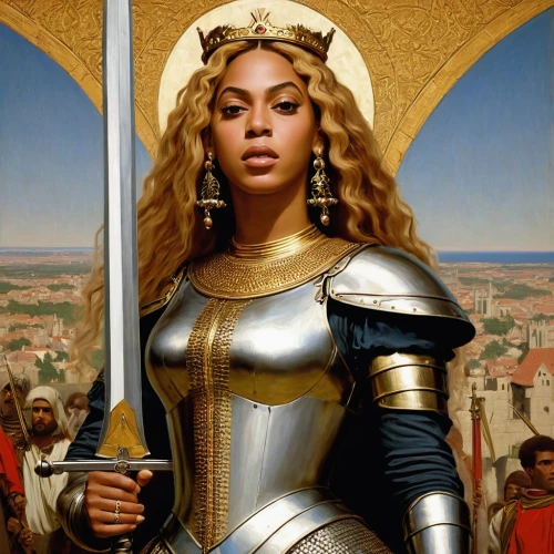 joan of arc,queen bee,queen,to our lady,woman power,african american woman,queen s,goddess of justice,a woman,black women,power icon,black woman,woman strong,excellence,icon,the gold standard,official portrait,the ruler,girl in a historic way,happy day of the woman,Art,Classical Oil Painting,Classical Oil Painting 42