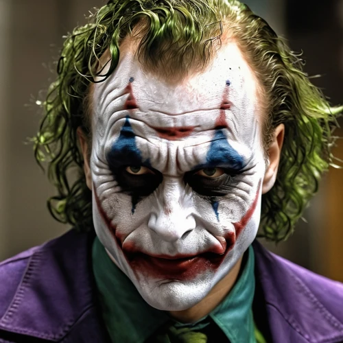 joker,ledger,scary clown,it,face paint,creepy clown,clown,face painting,horror clown,supervillain,jigsaw,makeup artist,two face,trickster,the make up,comic characters,villain,rodeo clown,angry man,male mask killer,Photography,General,Realistic