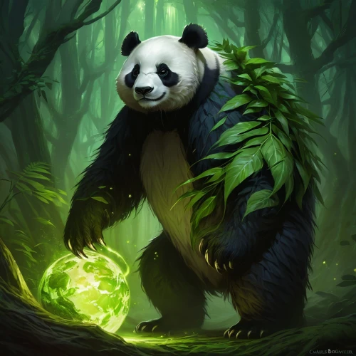 panda,kawaii panda,chinese panda,giant panda,panda bear,pandabear,panda cub,pandas,little panda,druid,ursa,baby panda,kawaii panda emoji,bamboo,patrol,aaa,oliang,hanging panda,bear guardian,slothbear,Conceptual Art,Fantasy,Fantasy 17