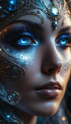 blue enchantress,fantasy art,fantasy portrait,faery,mystical portrait of a girl,horoscope libra,faerie,fantasy woman,the enchantress,women's eyes,fantasy picture,sorceress,priestess,cosmic eye,the blue eye,sapphire,apophysis,mirror of souls,beauty face skin,masquerade,Photography,General,Fantasy